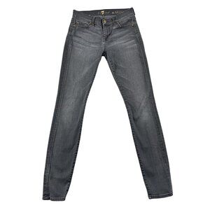 7 for All Mankind Womens 26 Grey the Skinny Denim Made in USA